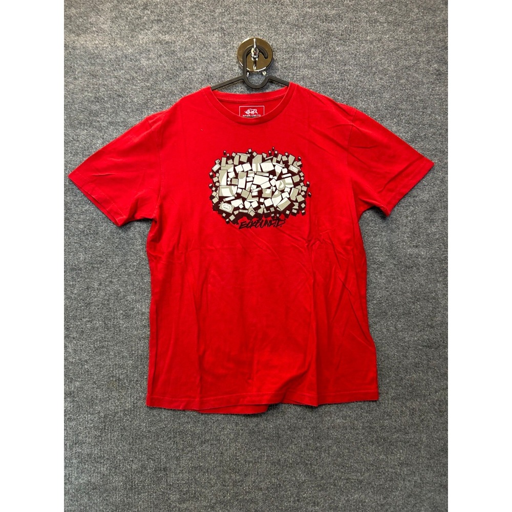 Ecko Unltd T-Shirt Men's Red Graphic Block Print Short Sleeve Streetwear - Large